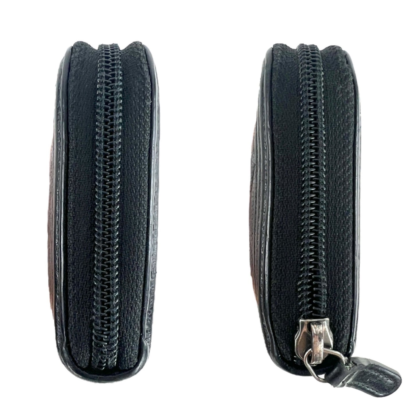 Chanel CC Boy Caviar Leather Zip Around Wallet