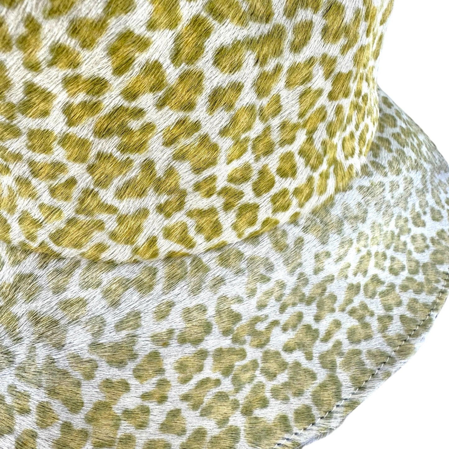 Bottega Veneta Leopard Print Calf Hair Bucket Hat
