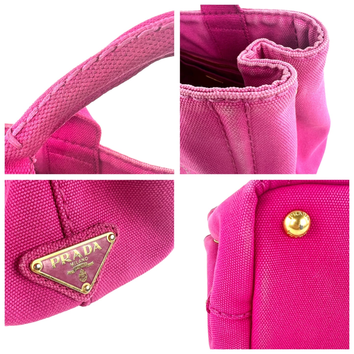 Prada Vintage Mini Canapa Canvas Tote