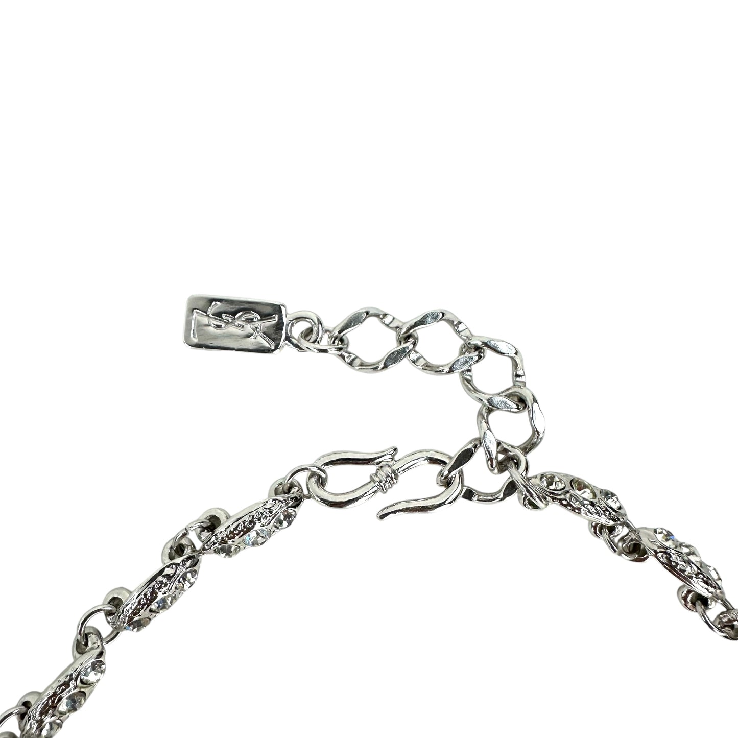 YSL Vintage Rhinestone Bow Necklace