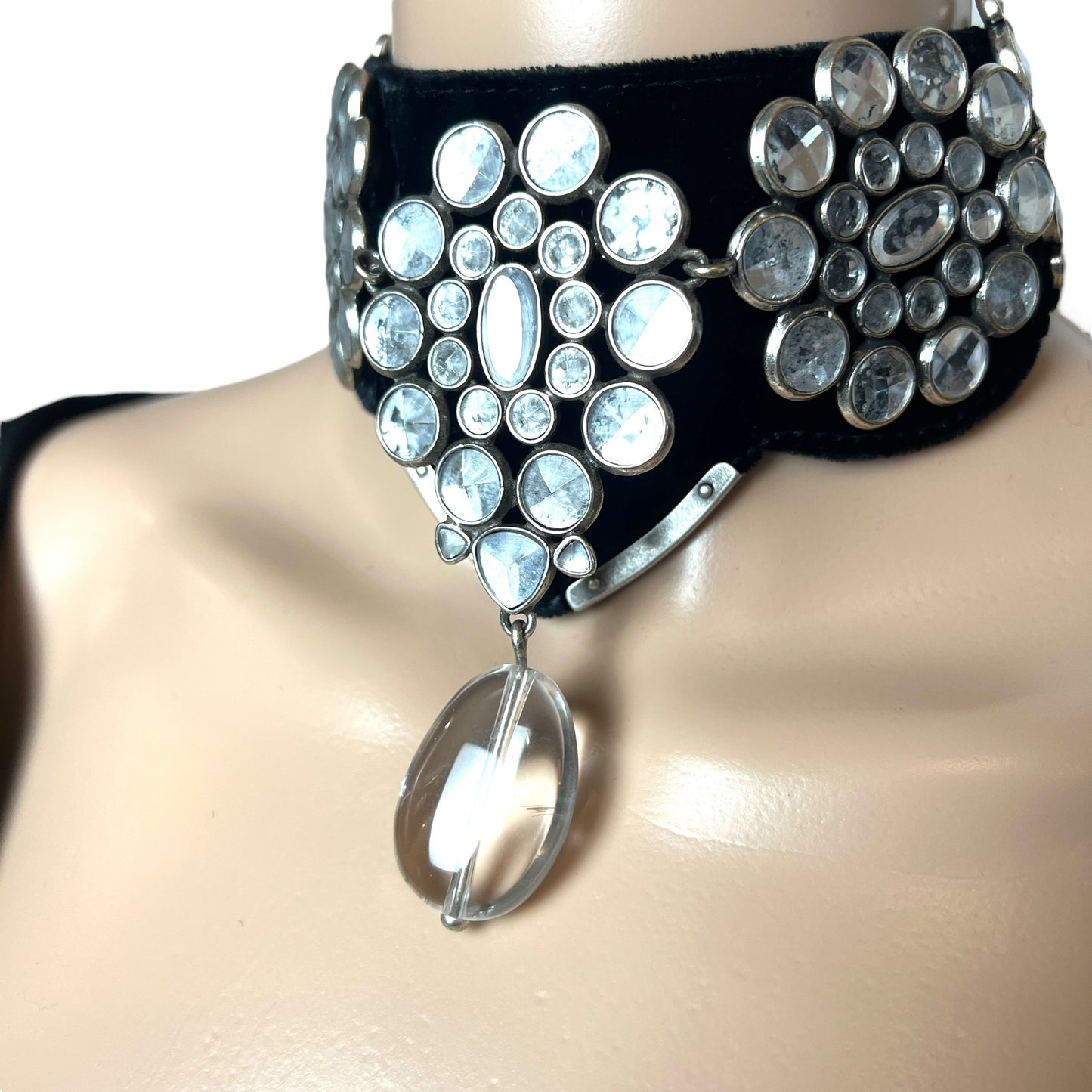 YSL Vintage Tom Ford Velvet Plate Choker