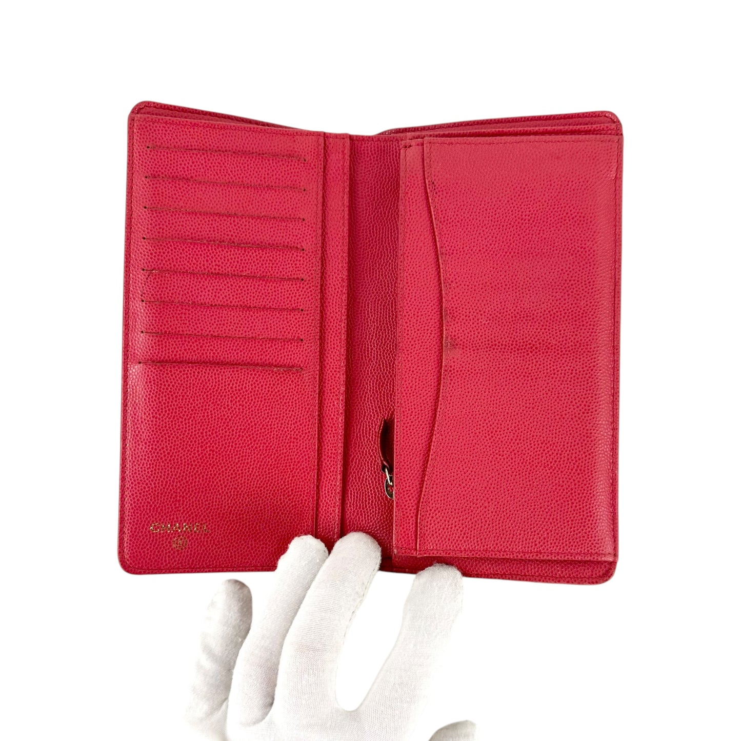 Chanel Matelasse Caviar Leather Long Bifold Wallet