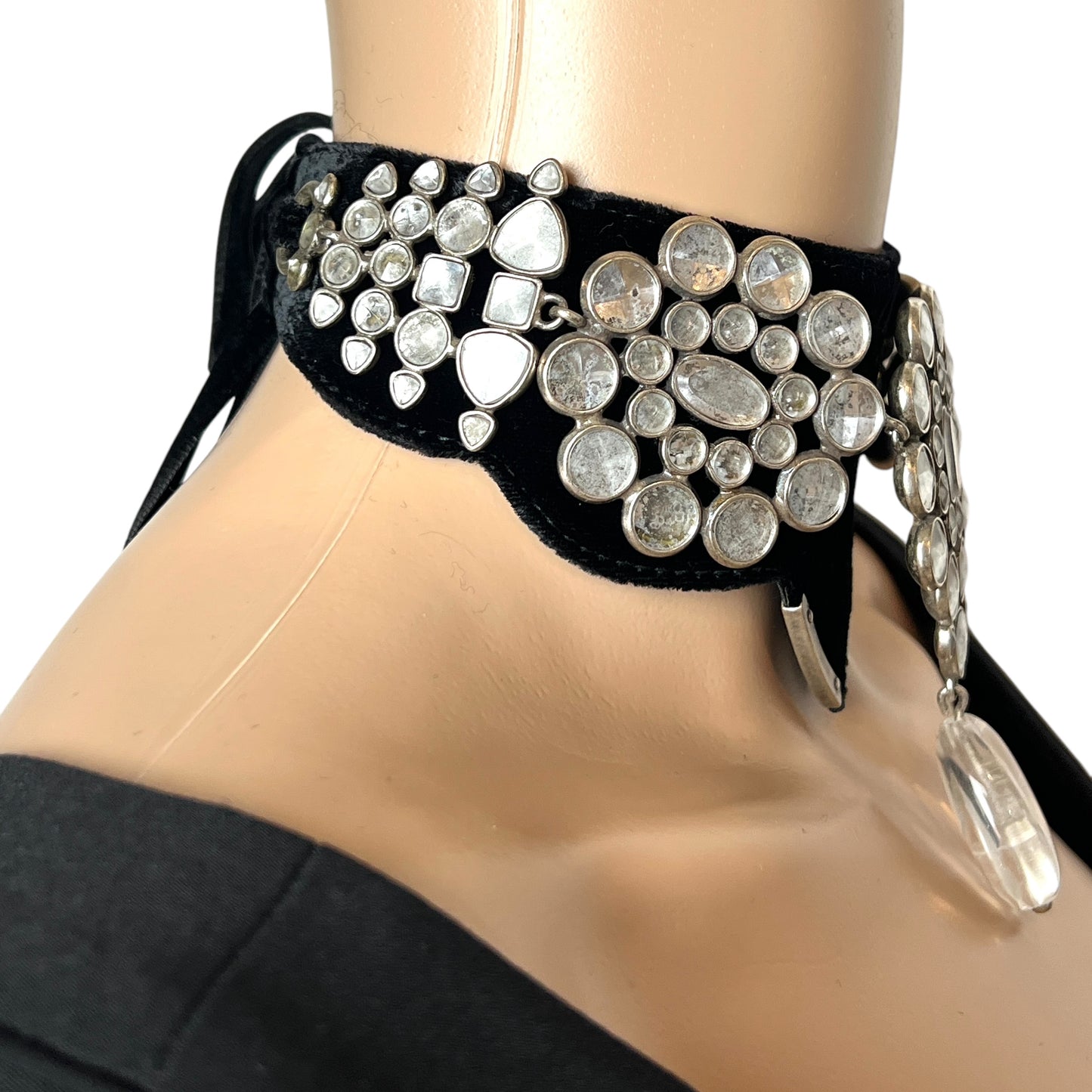 YSL Vintage Tom Ford Velvet Plate Choker