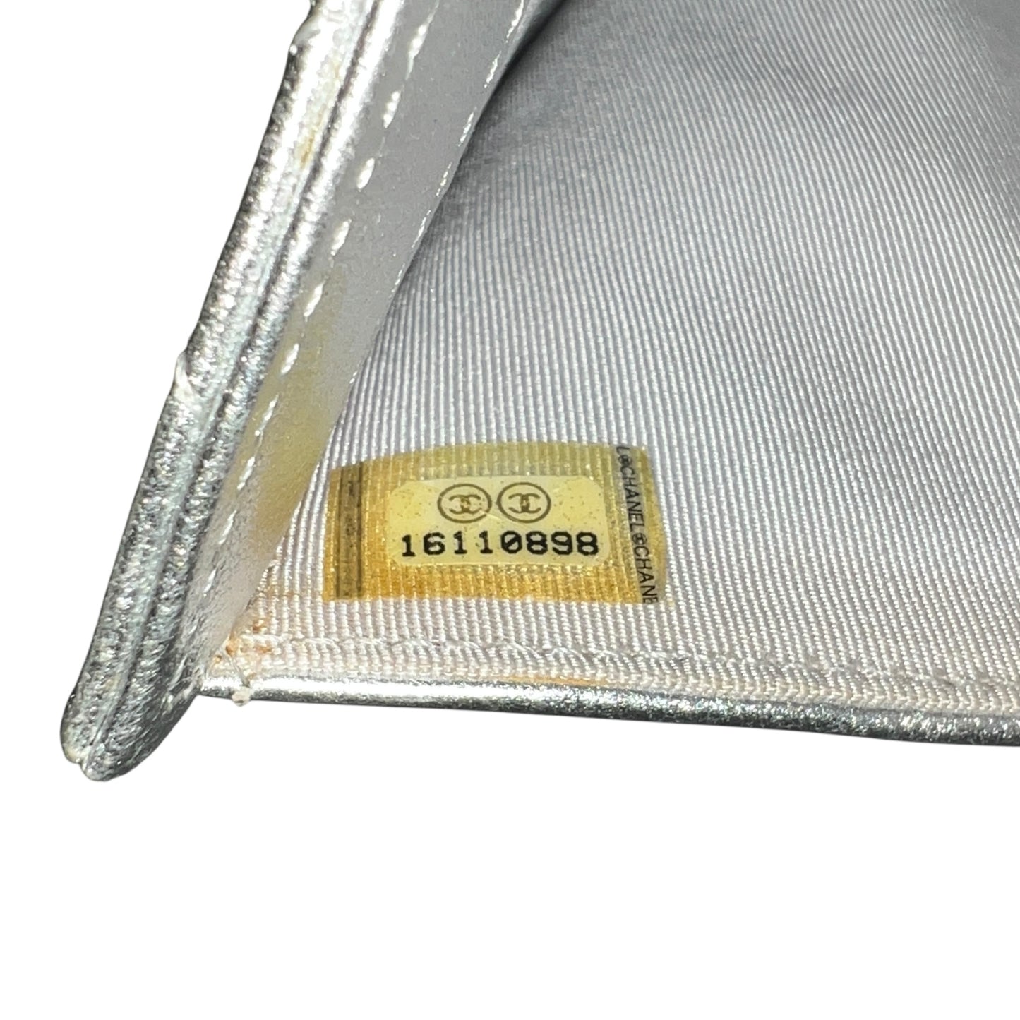 Chanel Matelasse Lambskin Silver Wallet