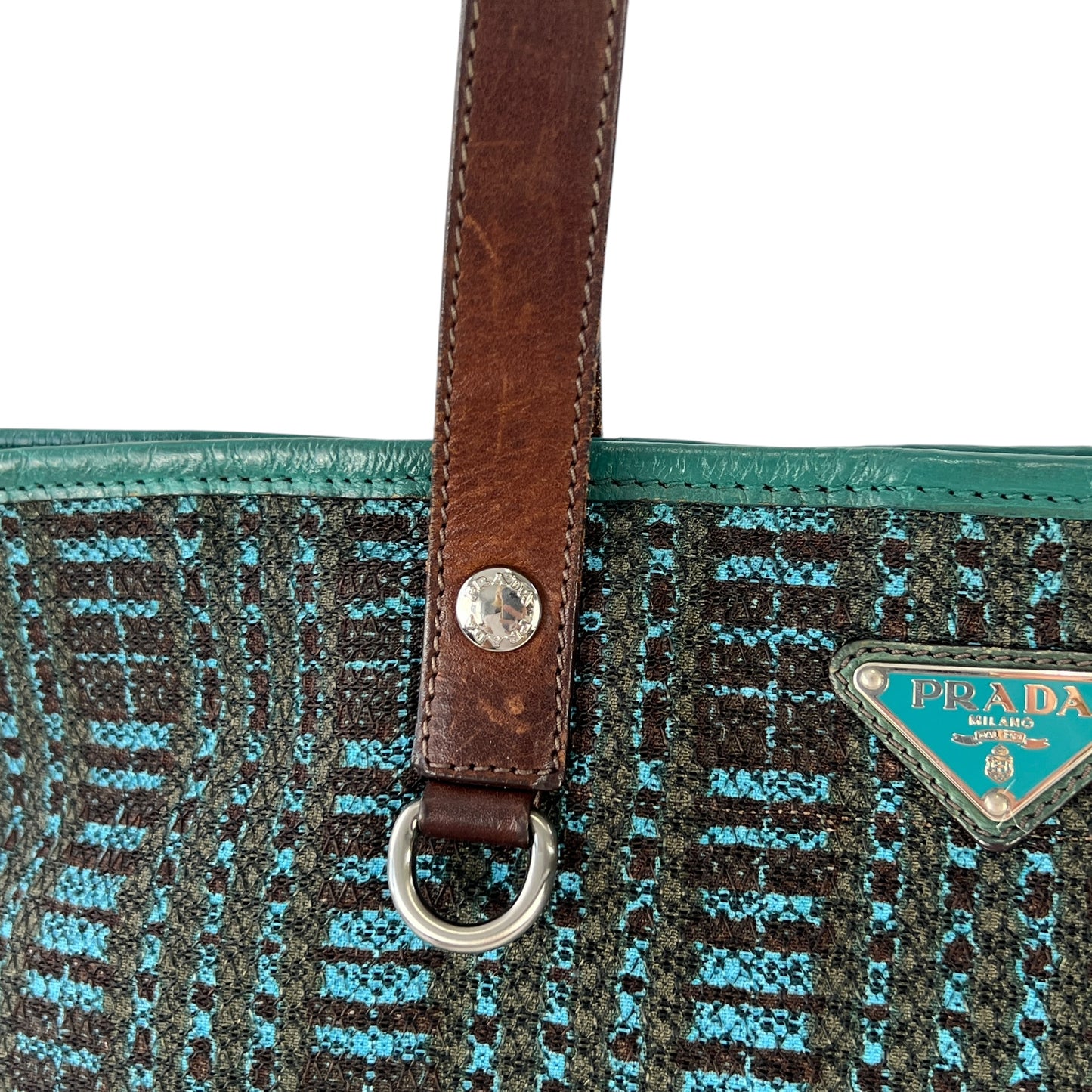 Prada Embroidered Tote Bag