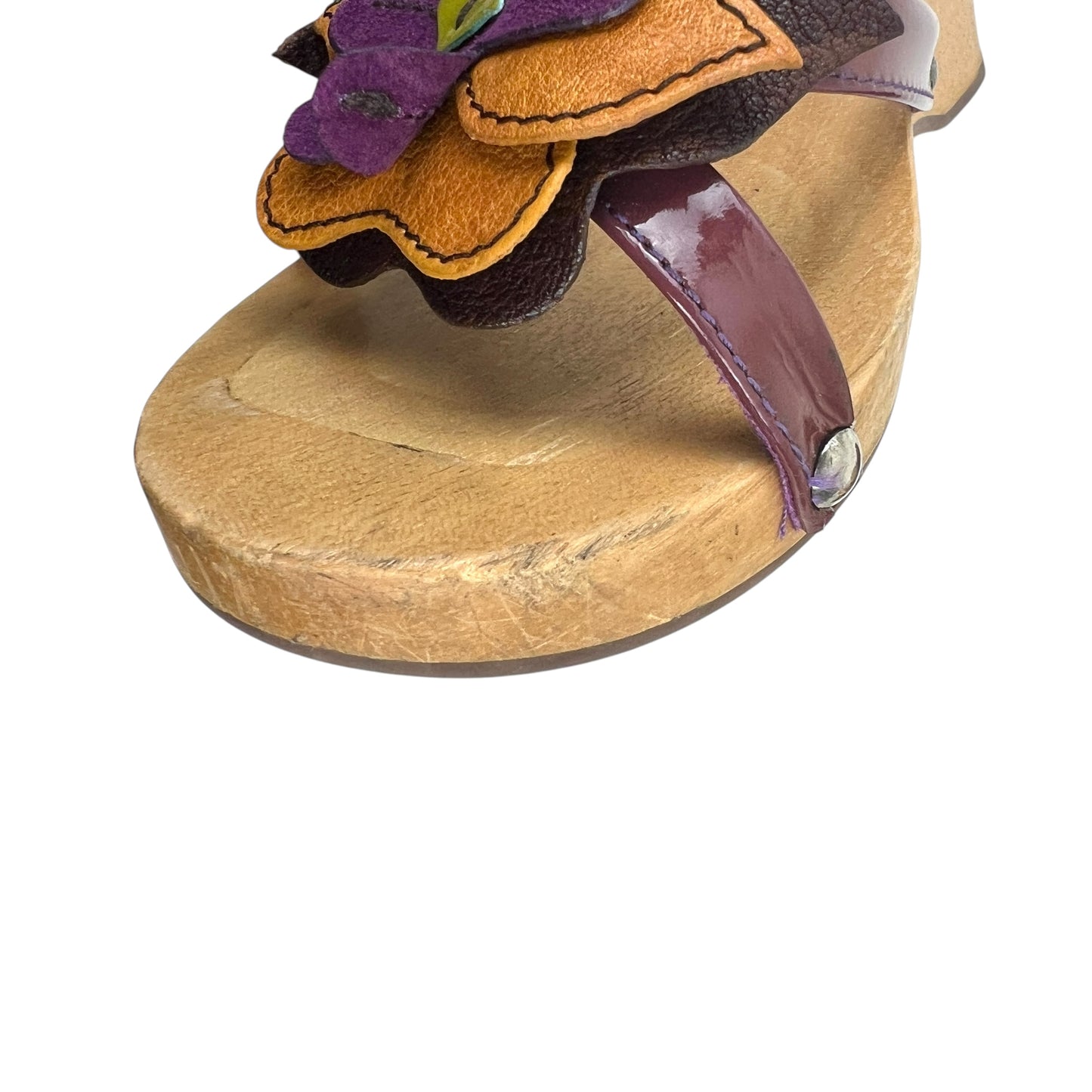 Miu Miu Flower Wooden Wedges