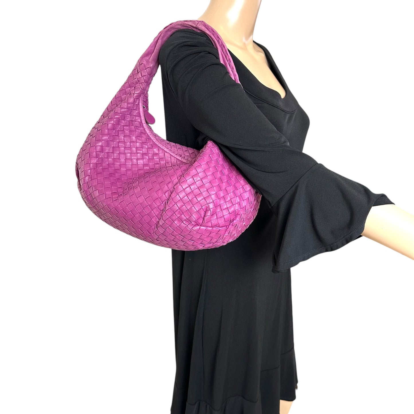 Bottega Veneta Intrecciato Leather Hobo Shoulder Bag