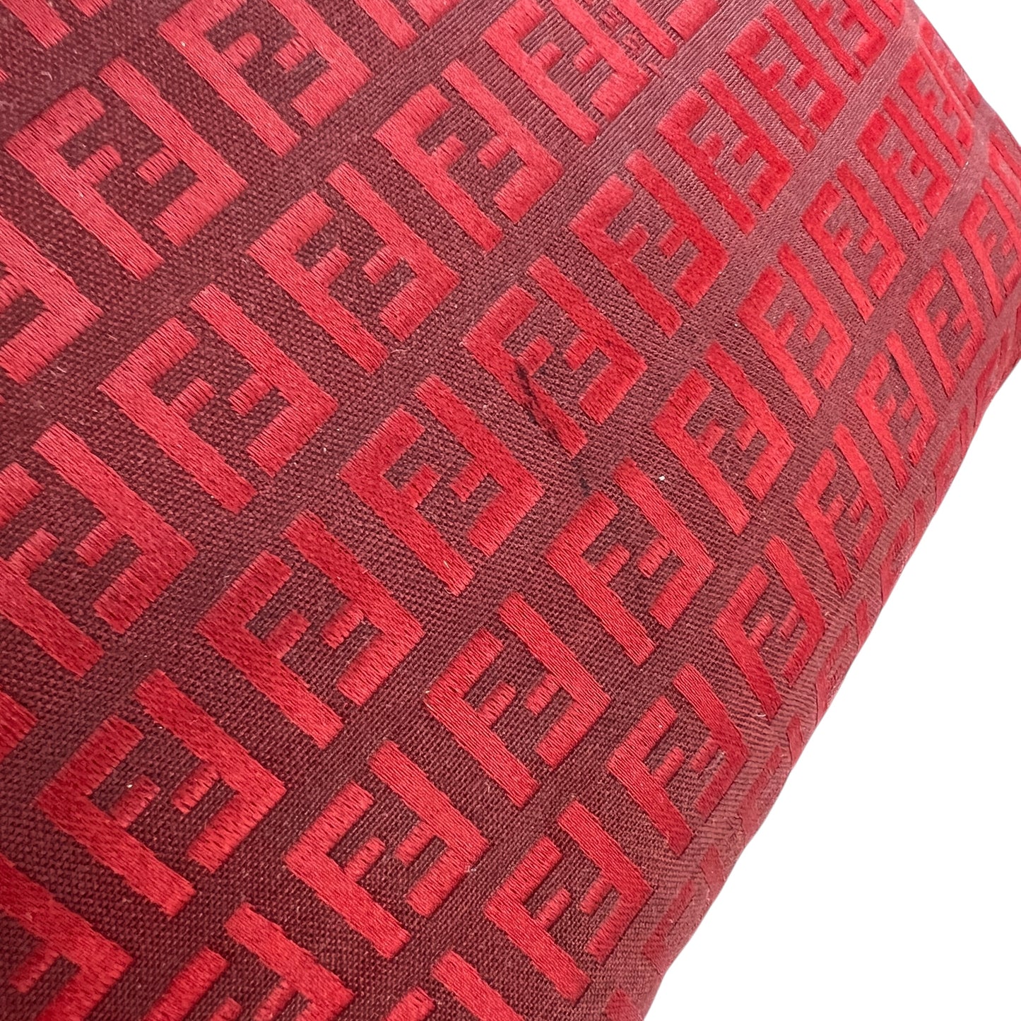 Fendi Zucchino Red Mama Baguette Bag