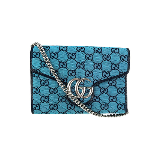 Gucci Monogram Marmont Chain Wallet Bag