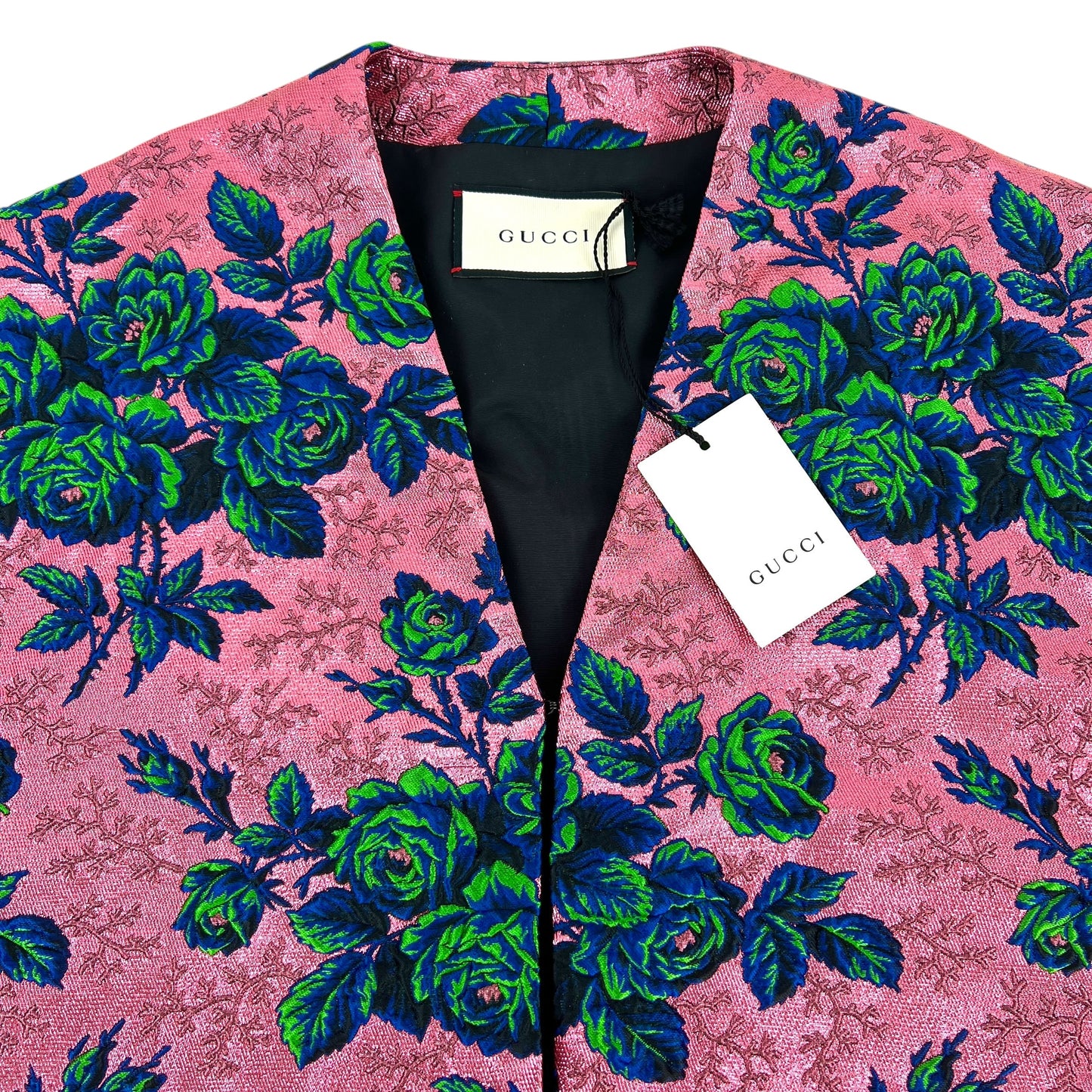 Gucci Floral Embroidered Brocade Cape