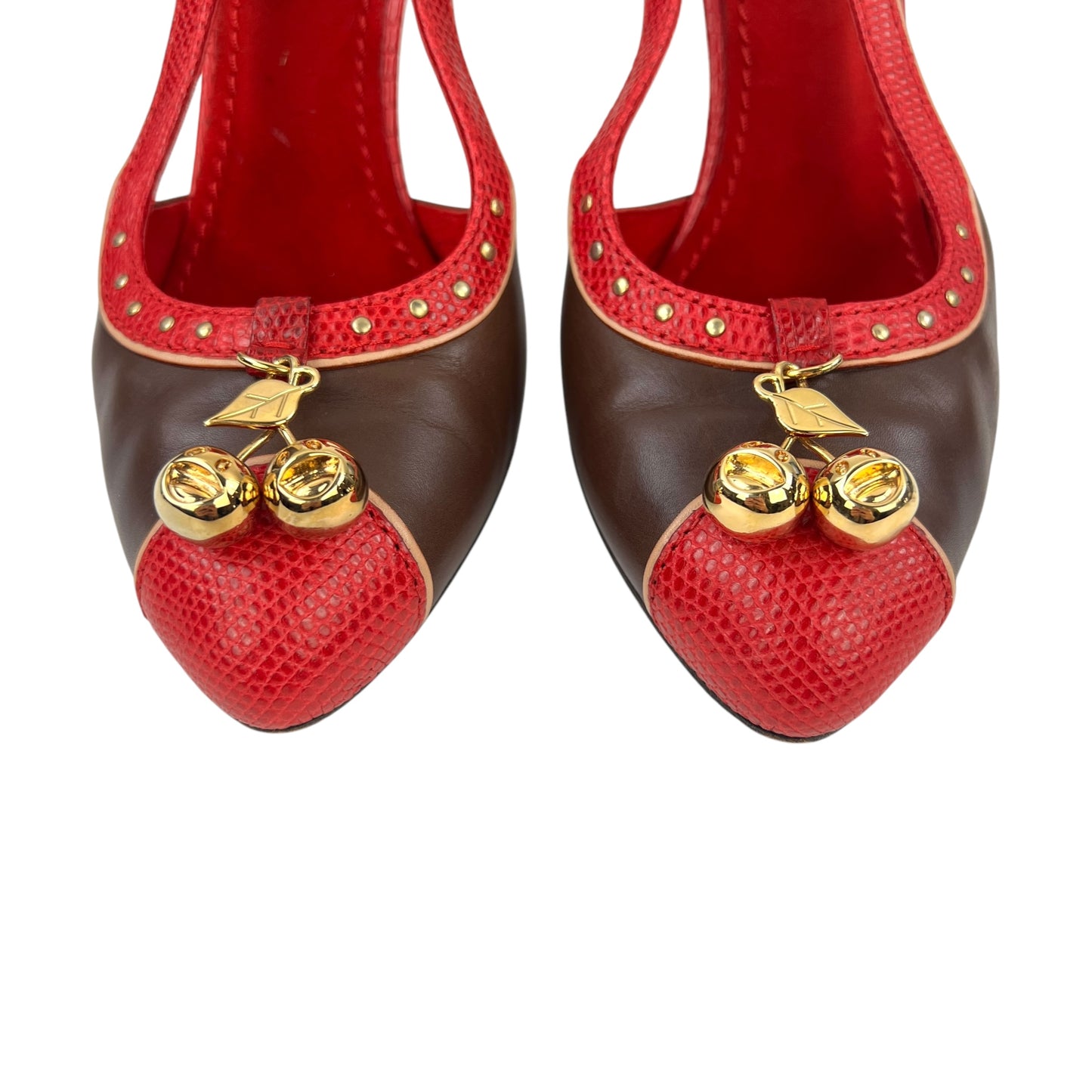 Louis Vuitton Cherry Leather Heels