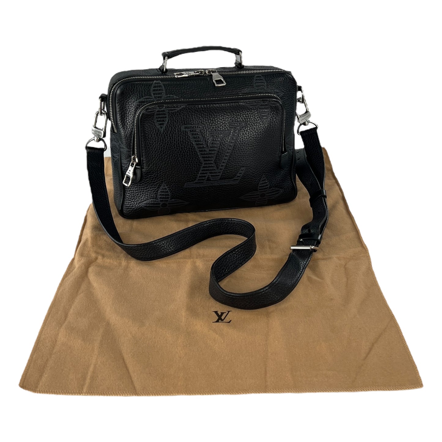 Louis Vuitton Taurillon Shadow Monogram Flight Case Bag
