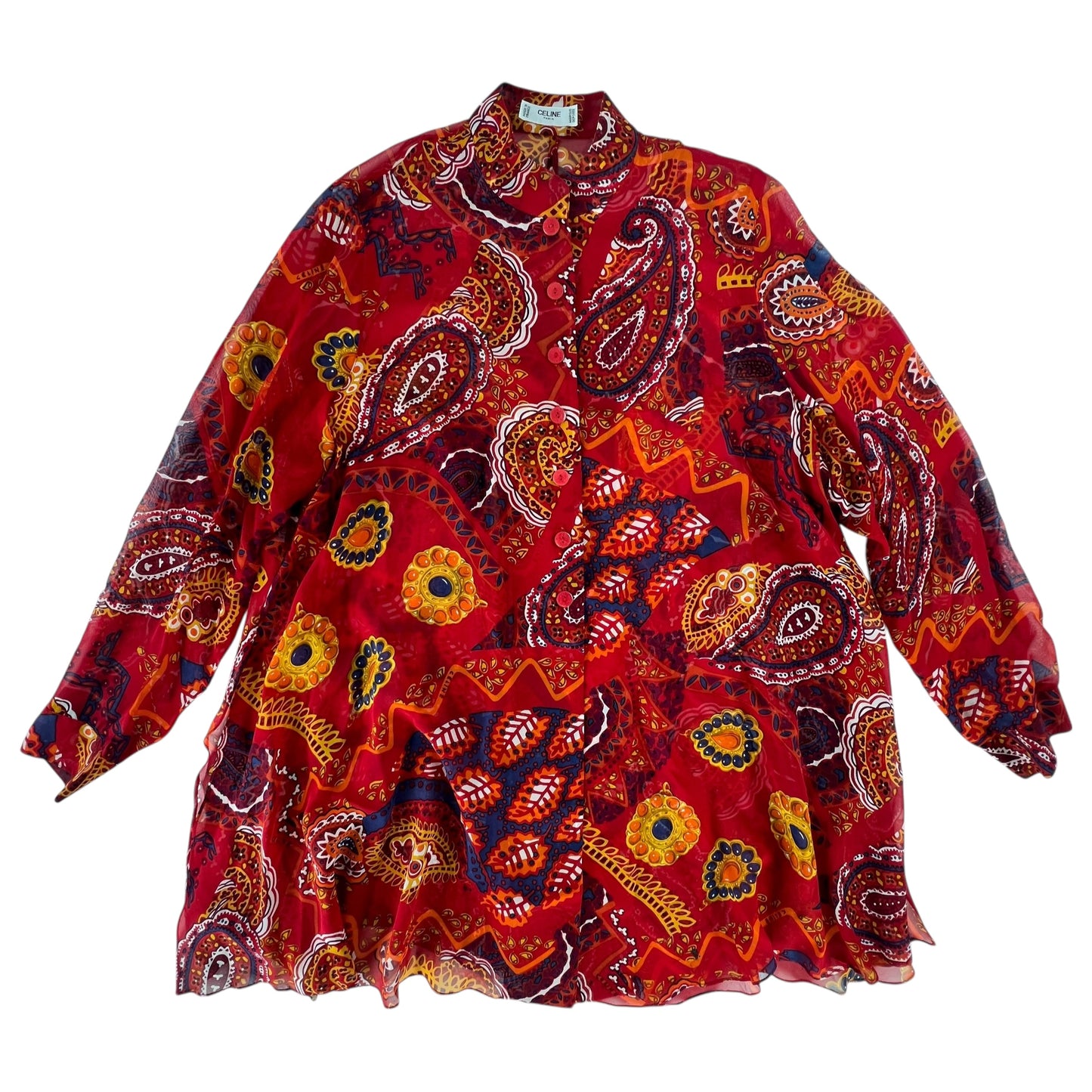 Celine Sheer Paisley Blouse