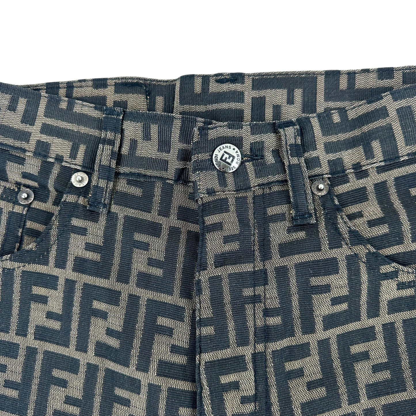 Fendi Vintage Zucca High-Waisted Pants