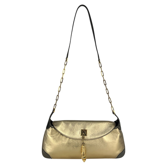 Gucci Tiger Charm Leather Shoulder Bag