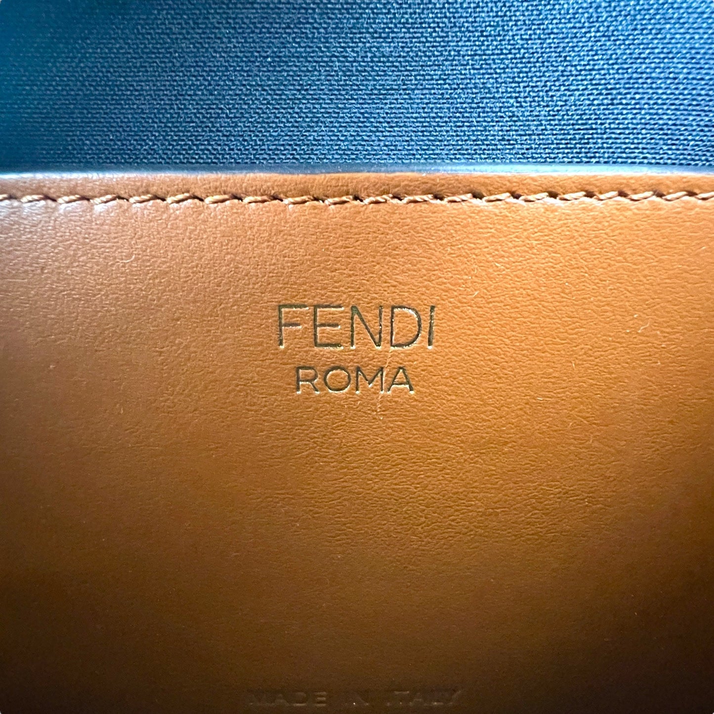 Fendi Zucca Embossed Leather Camera Crossbody Bag