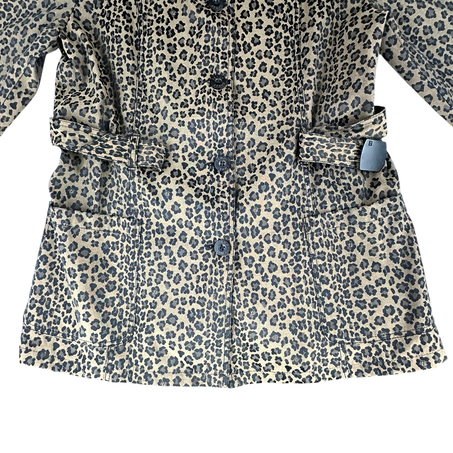 Fendi Vintage Leopard Print Fur Collar Coat