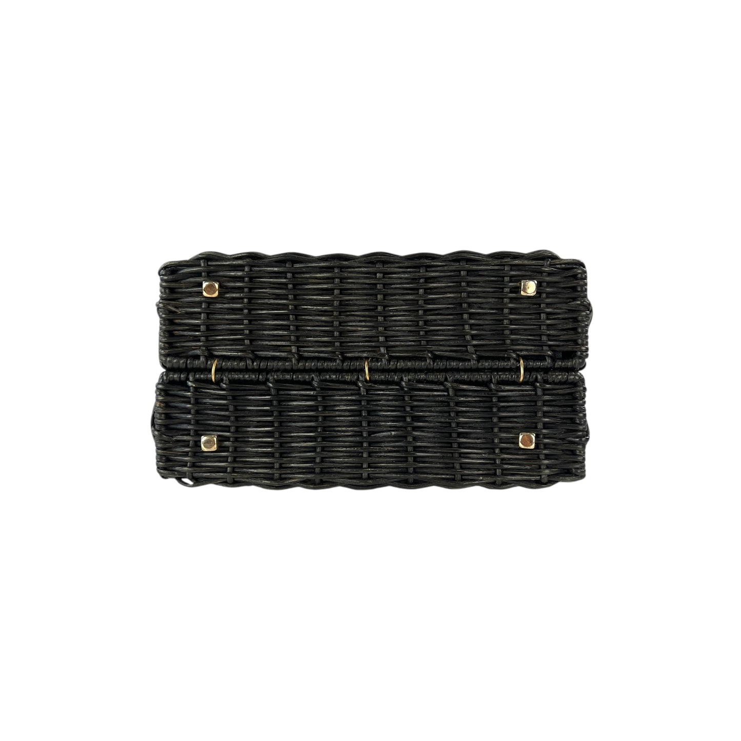 Ferragamo Gancini Wicker Top Handle Bag