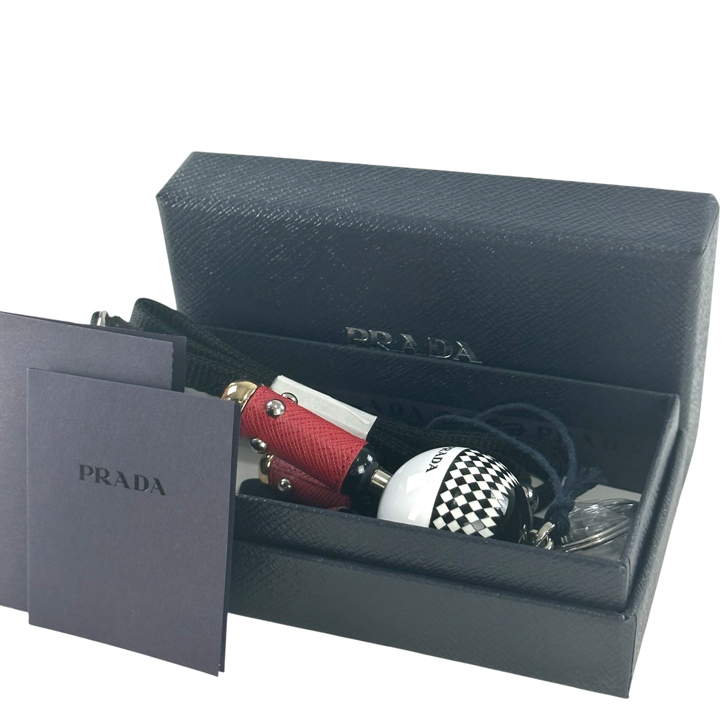 Prada Disco Saffiano Robot Keychain