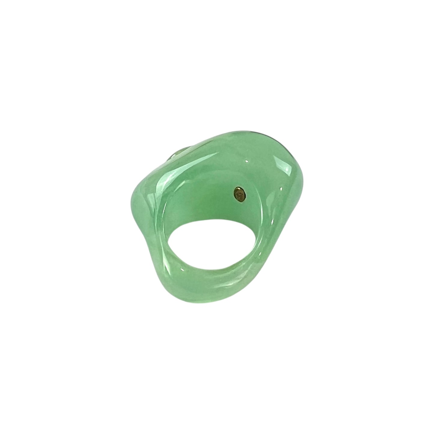 Chanel CC Faux Jade Ring