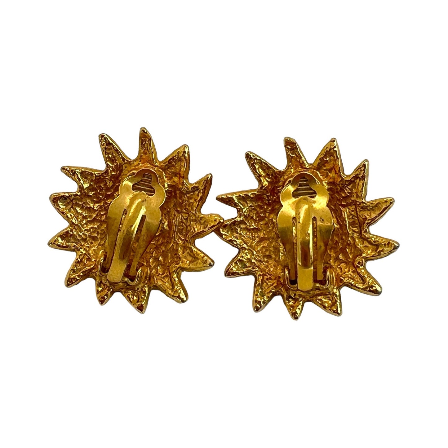 Chanel Vintage Sun Lion Clip-On Earrings