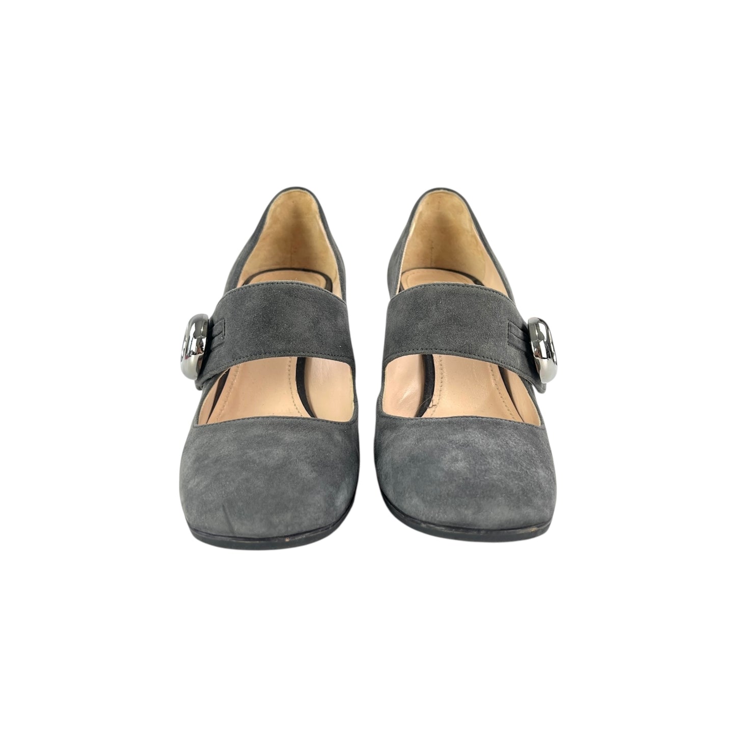 Prada Button Suede Pumps