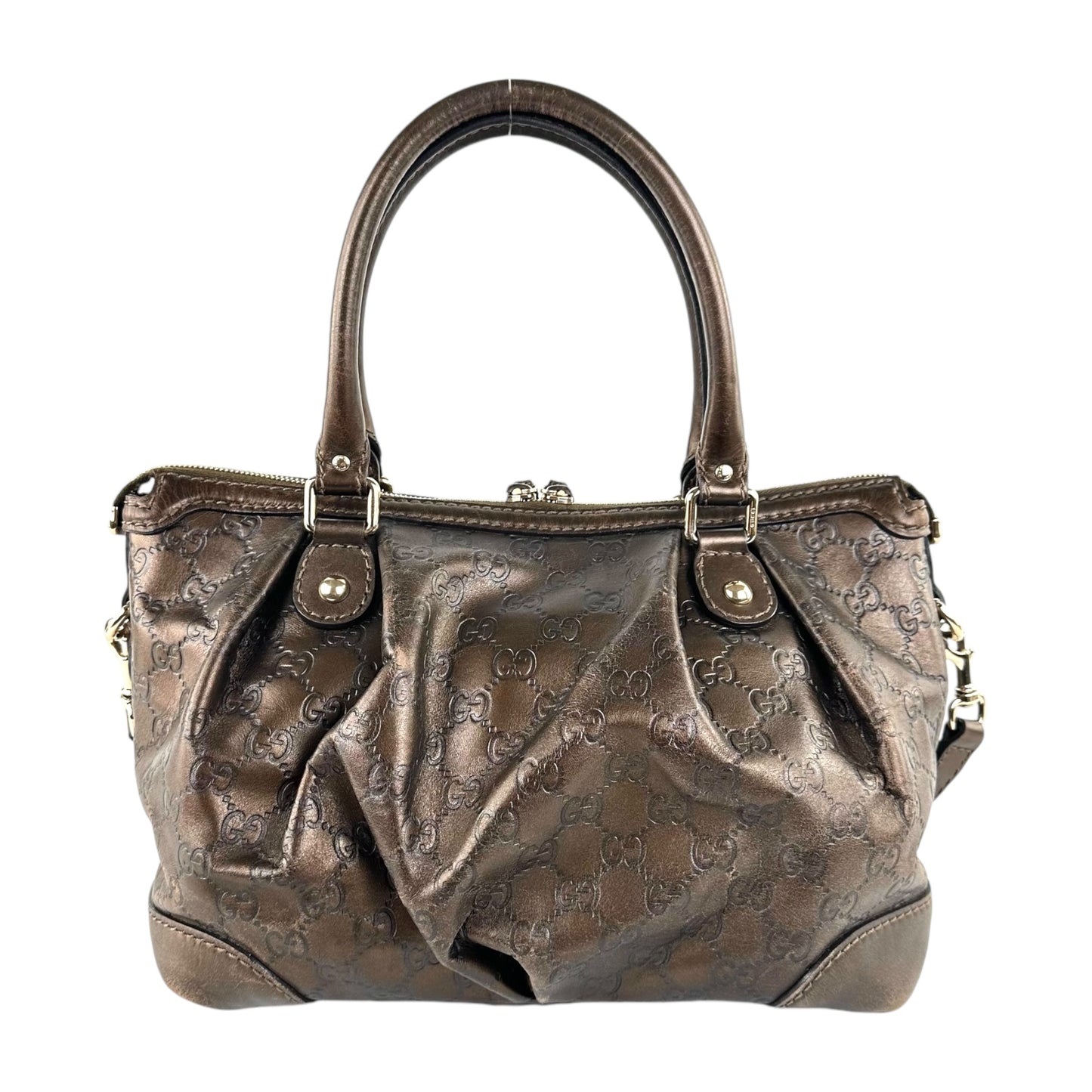 Gucci Guccissima Sukey Leather 2-Way Bag