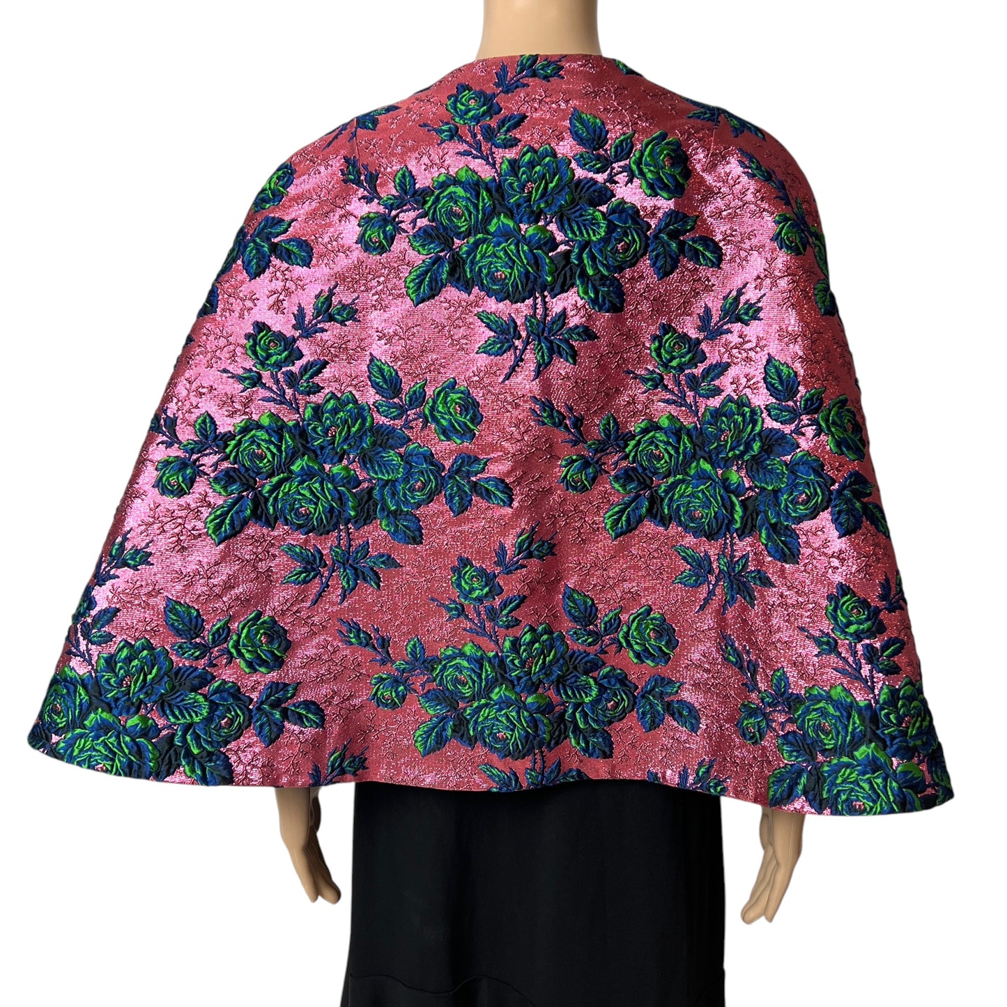 Gucci Floral Embroidered Brocade Cape