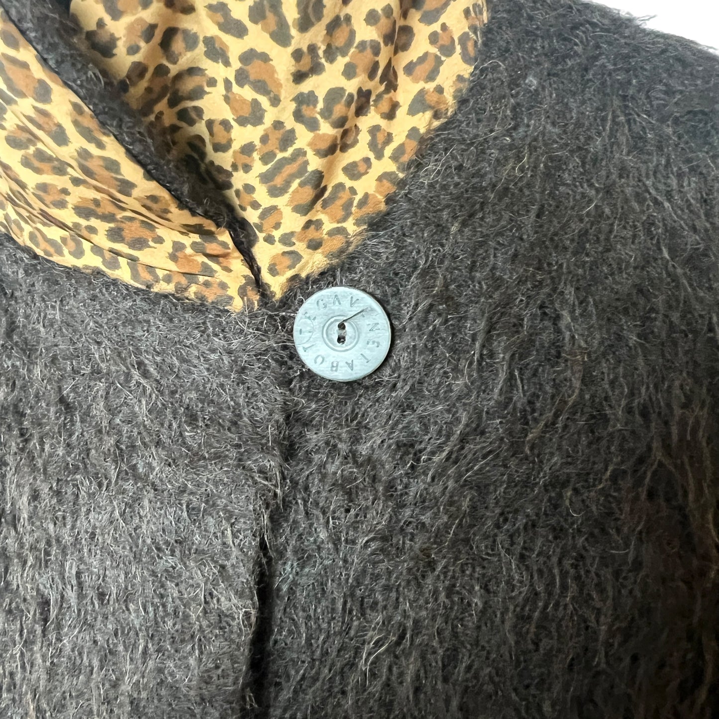 Bottega Veneta Vintage Leopard Print Alpaca Reversible Driving Coat