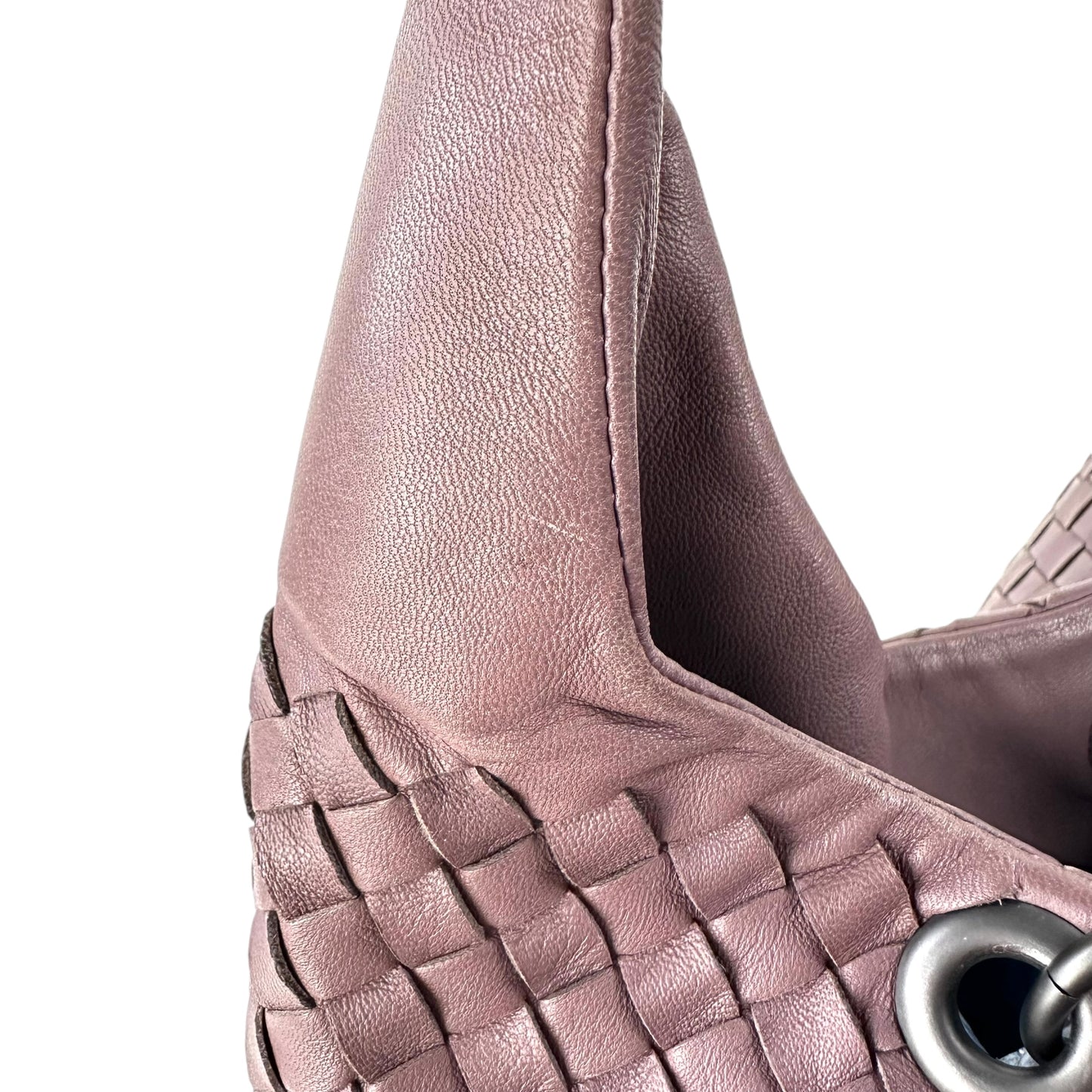 Bottega Veneta Campana Intrecciato Leather Shoulder Bag