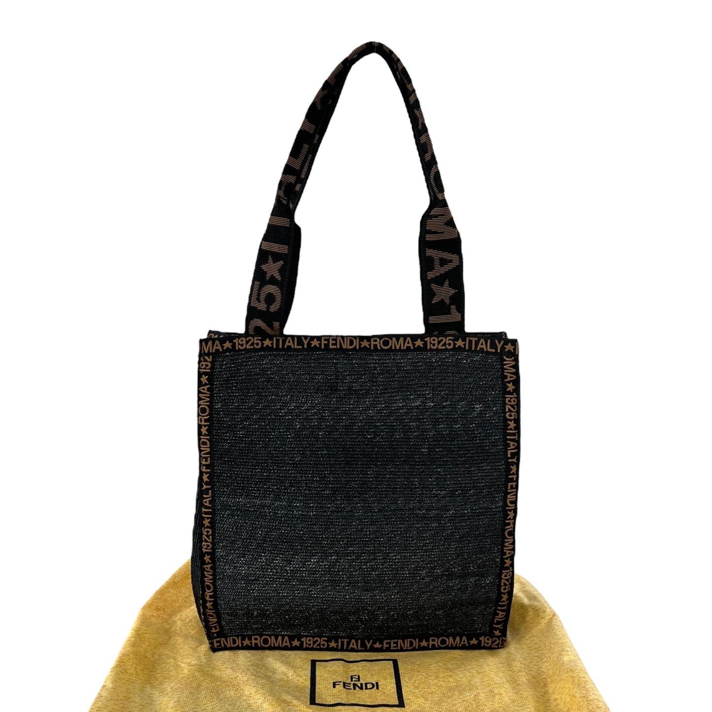 Fendi Vintage Raffia Tote Bag