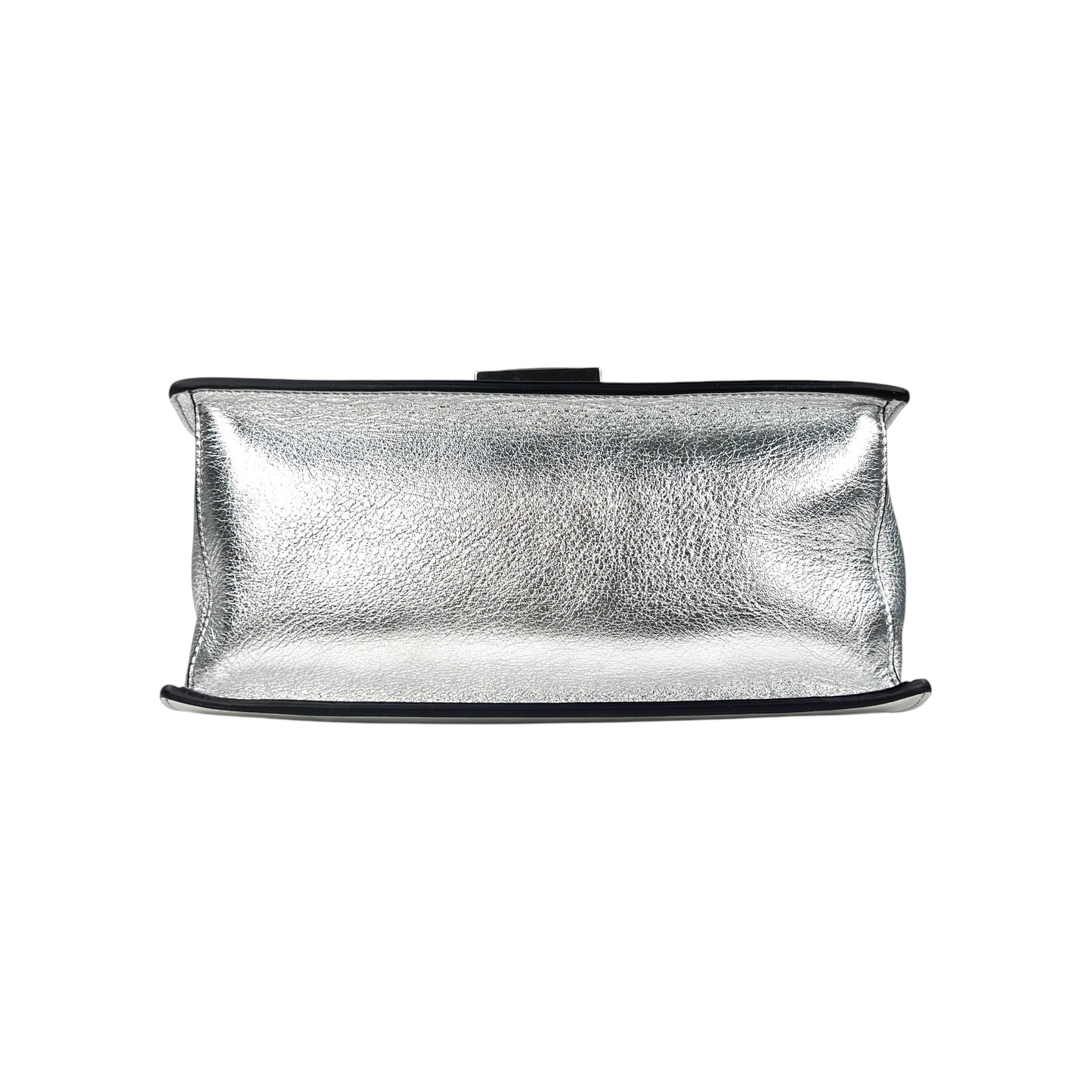 Fendi Kan U Metallic Leather Two-Way Bag