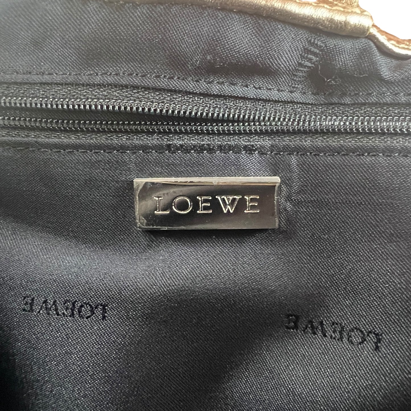 Loewe Anagram Metallic Leather Tote Bag