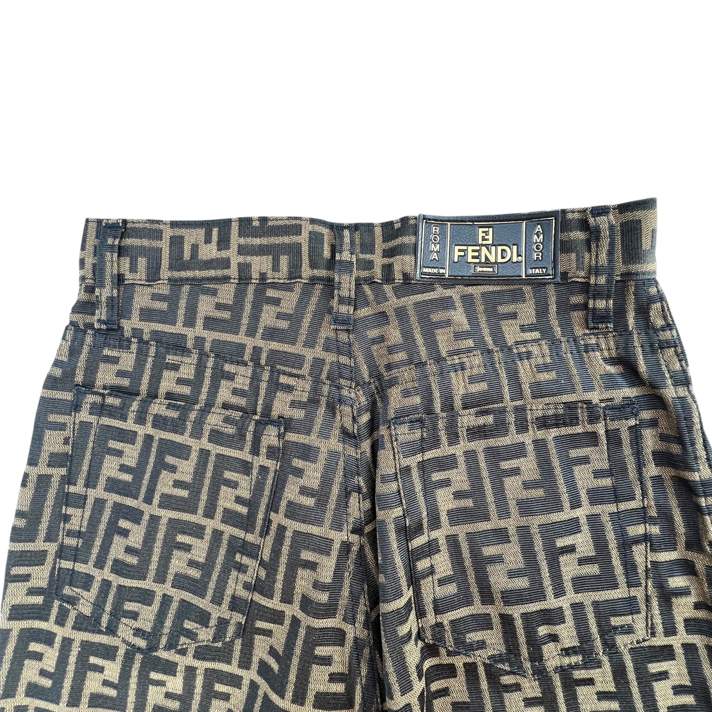 Fendi Vintage Zucca High-Waisted Pant