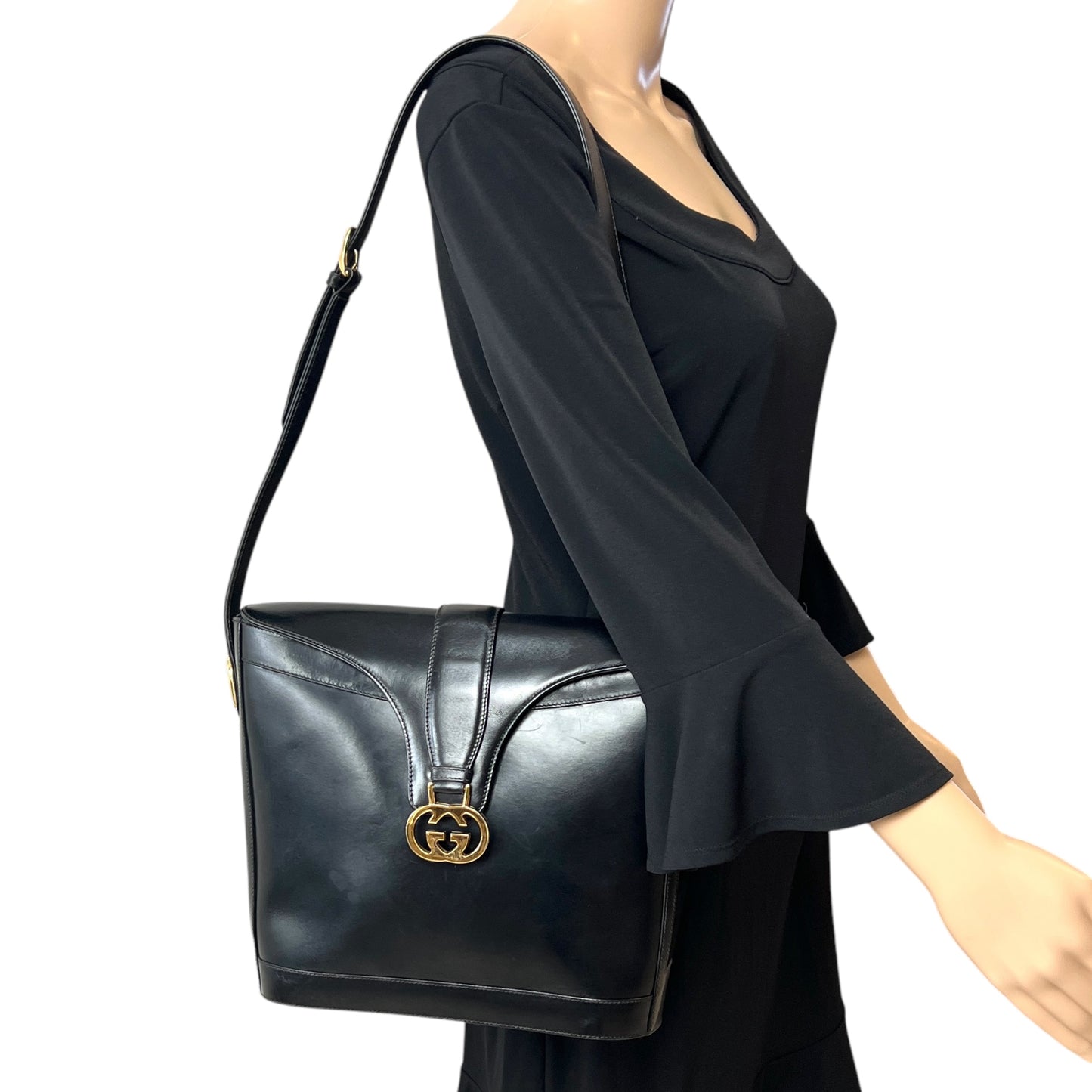 Gucci Vintage Leather Shoulder Bag