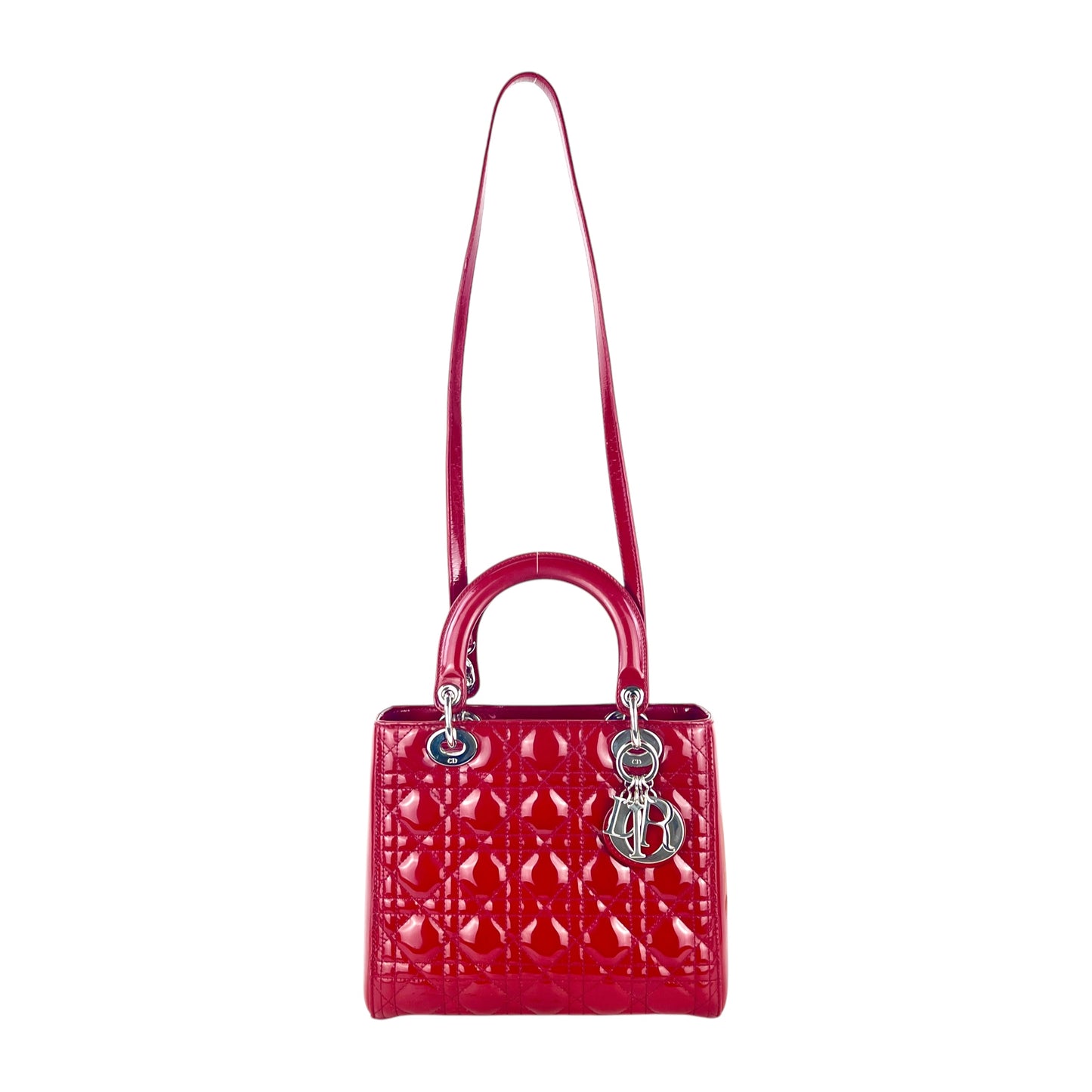 Dior Lady Dior Patent Leather Two-Way Bag