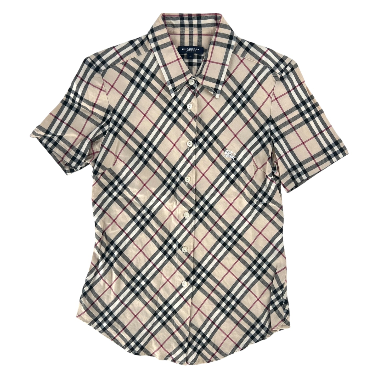 Burberry Nova Check Button-Up Polo