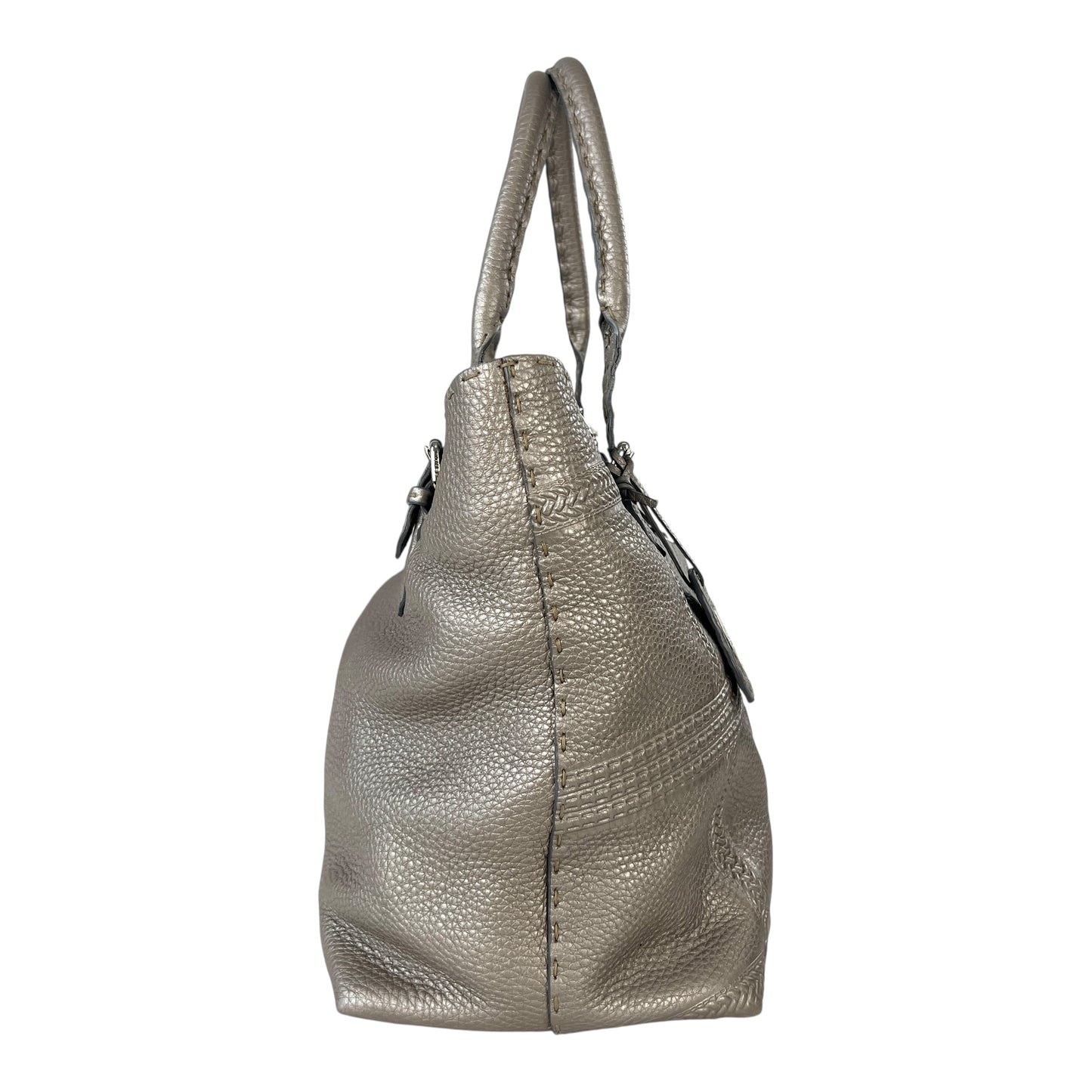 Fendi Villa Borghese Leather Selleria Tote Bag