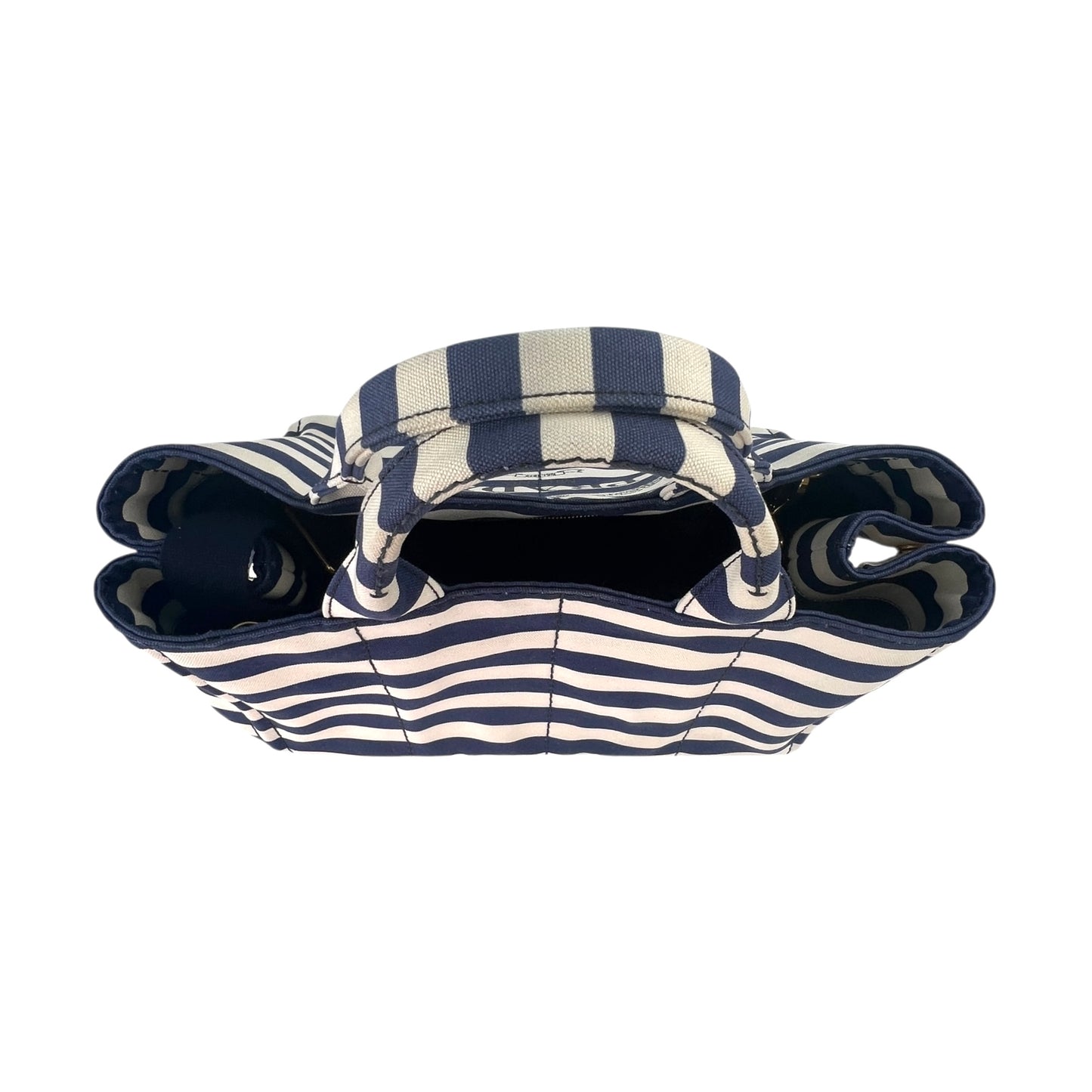 Prada Canapa Striped Tote Bag