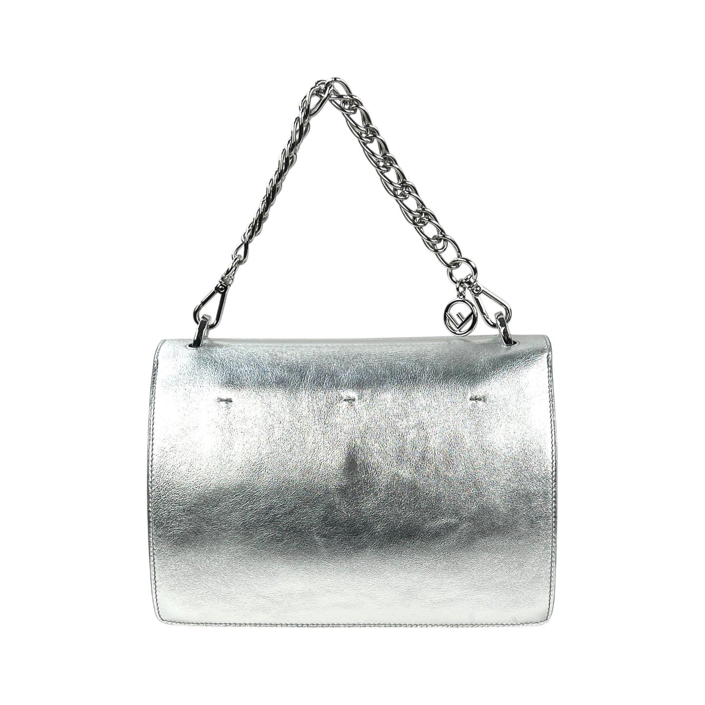 Fendi Kan U Metallic Leather Two-Way Bag