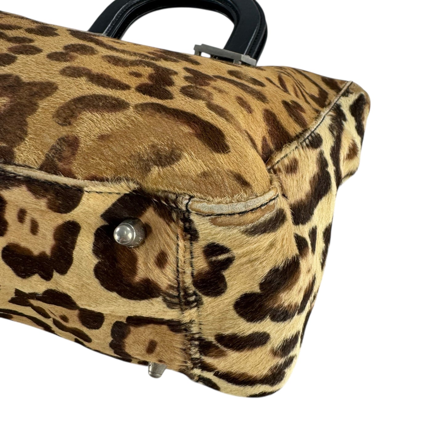 Fendi Vintage Leopard Print Handbag