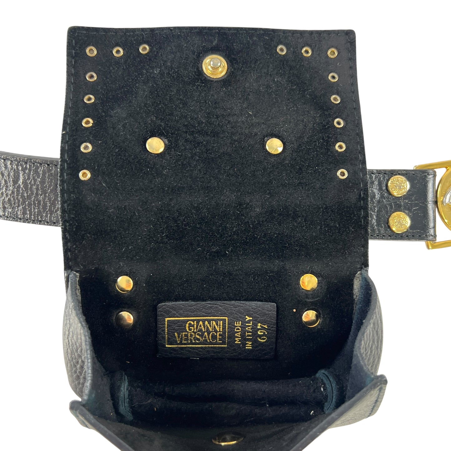 Versace Vintage Medusa Mini Leather Belt Bag