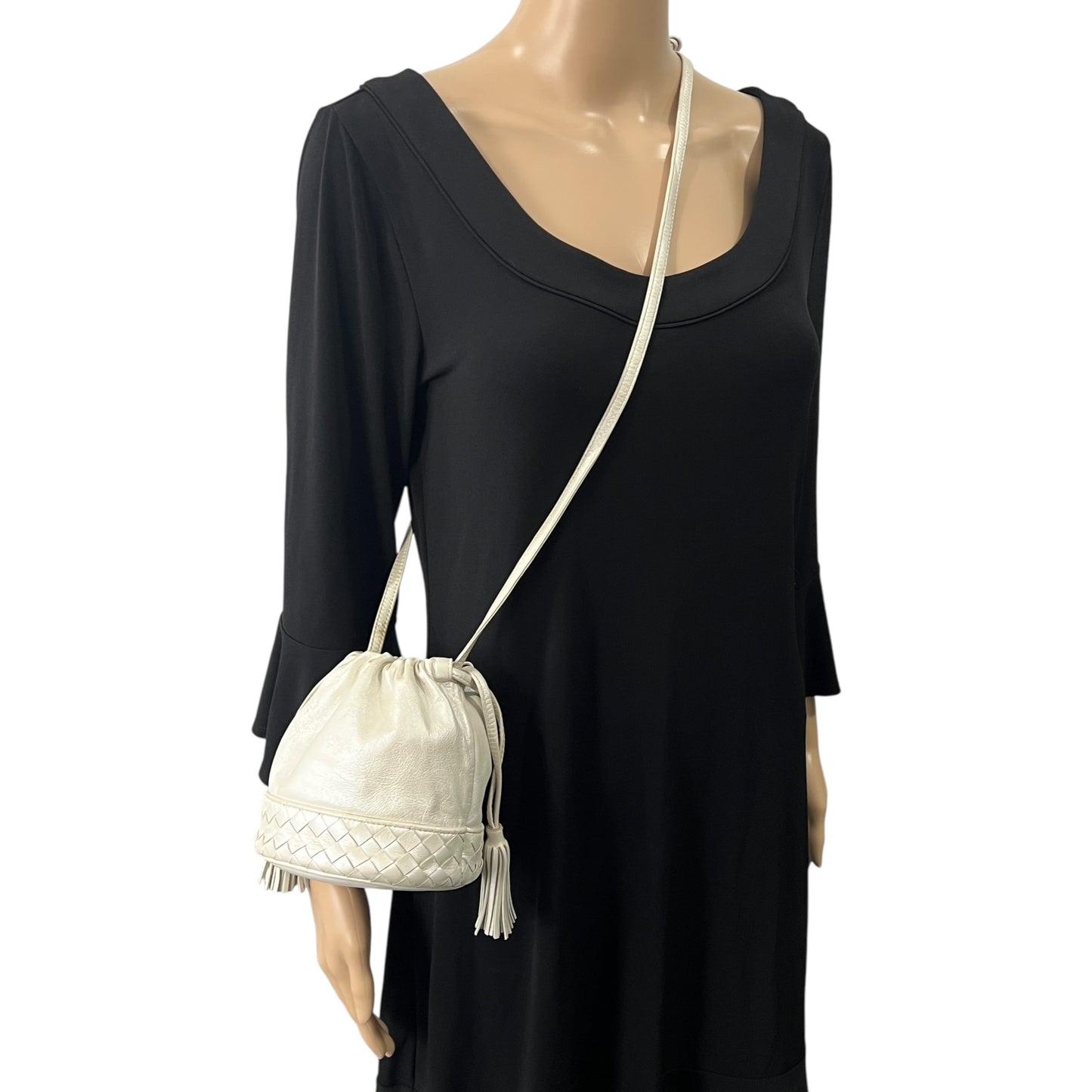 Bottega Veneta Vintage Metallic Drawstring Crossbody Bag