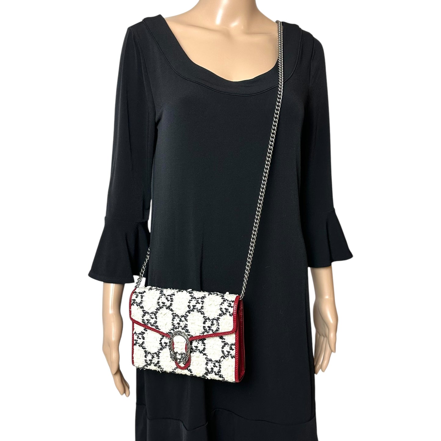 Gucci Monogram Dionysus Tweed Two-Way Bag