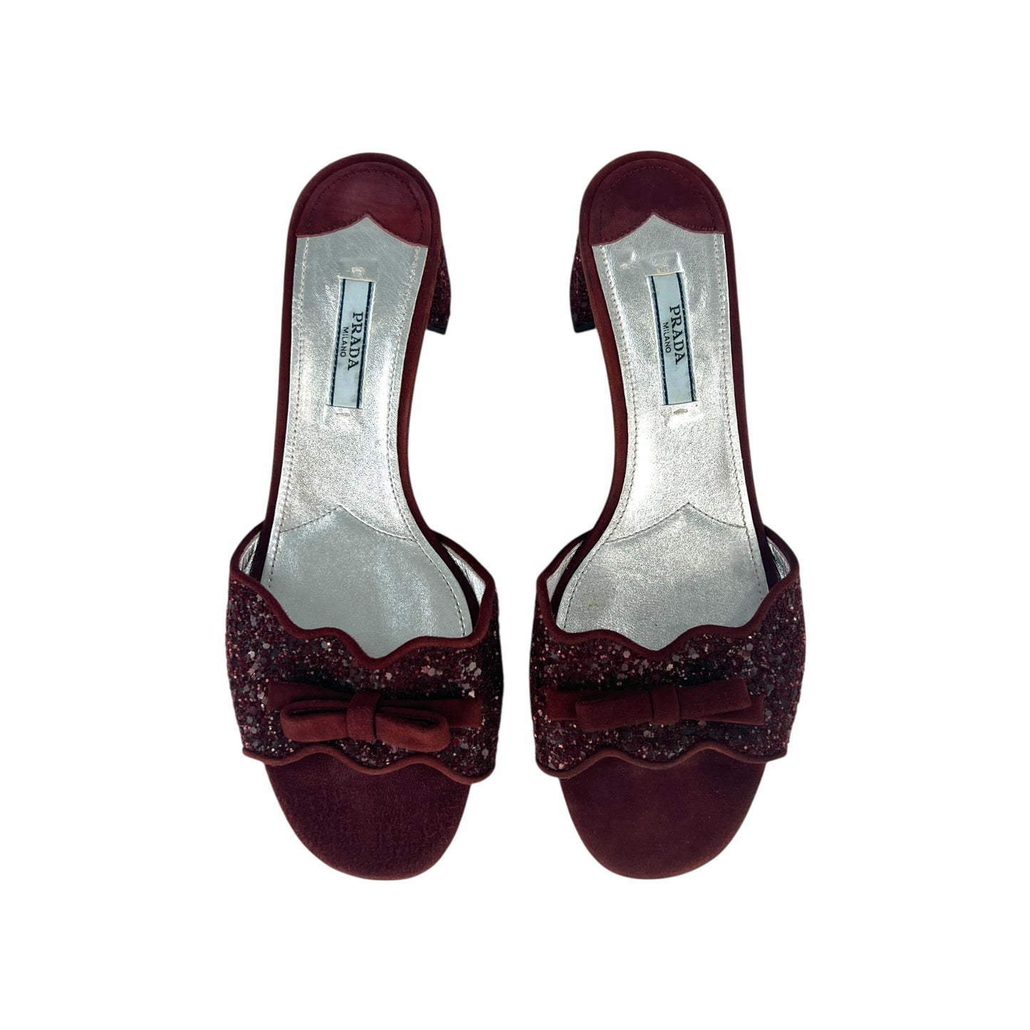 Prada Glitter Sandals
