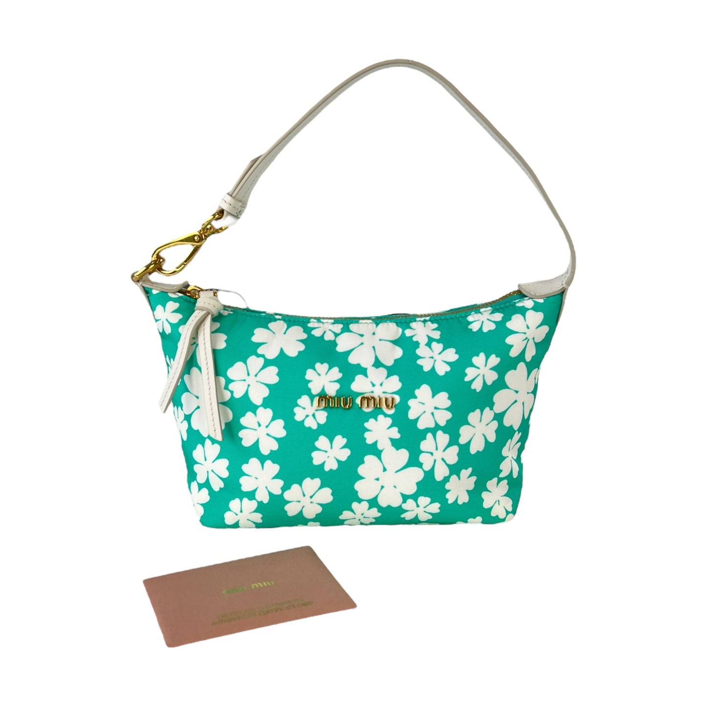Miu Miu Spirit Flower Nylon Pochette Bag