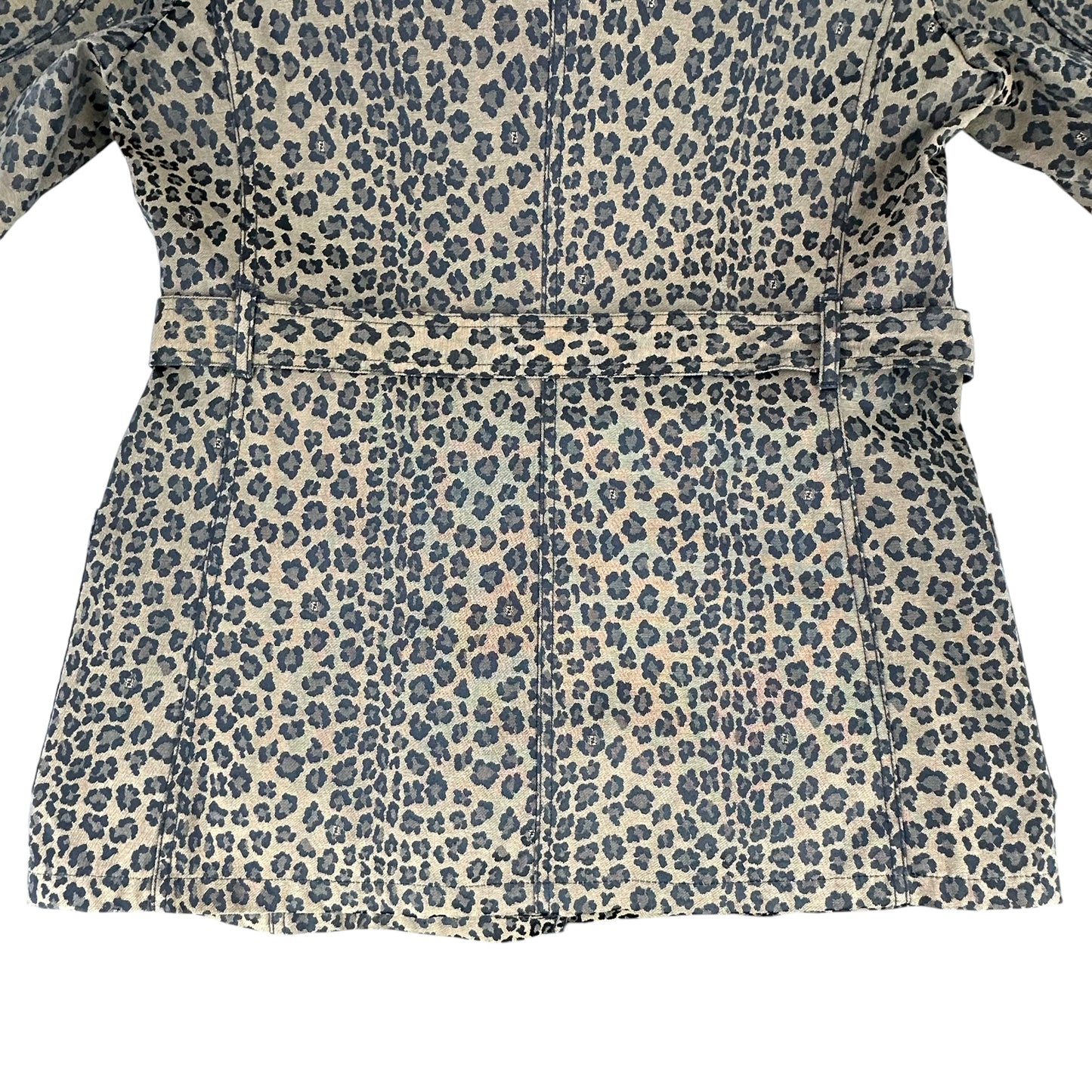 Fendi Vintage Leopard Print Fur Collar Coat