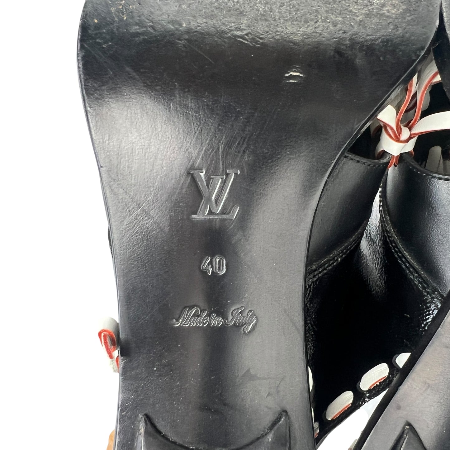 Louis Vuitton Leather Lace-Up Heels