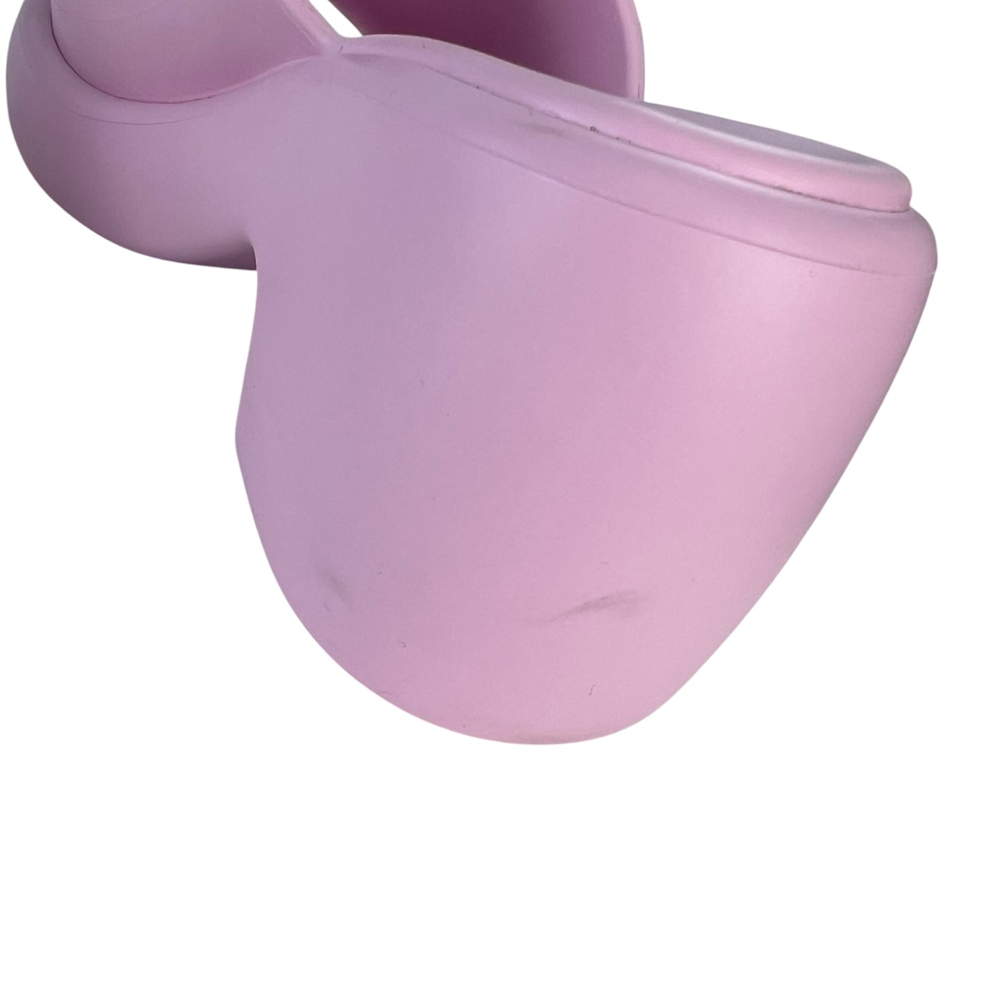 Ferragamo Pink Rubber Platform Sandals