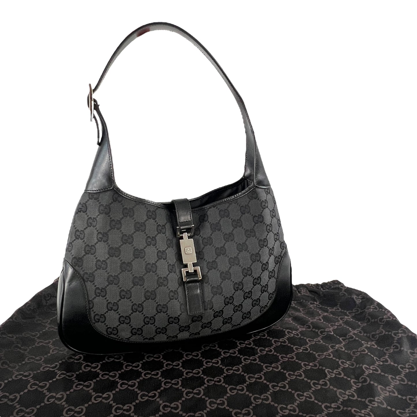 Gucci Monogram Canvas Jackie Handbag